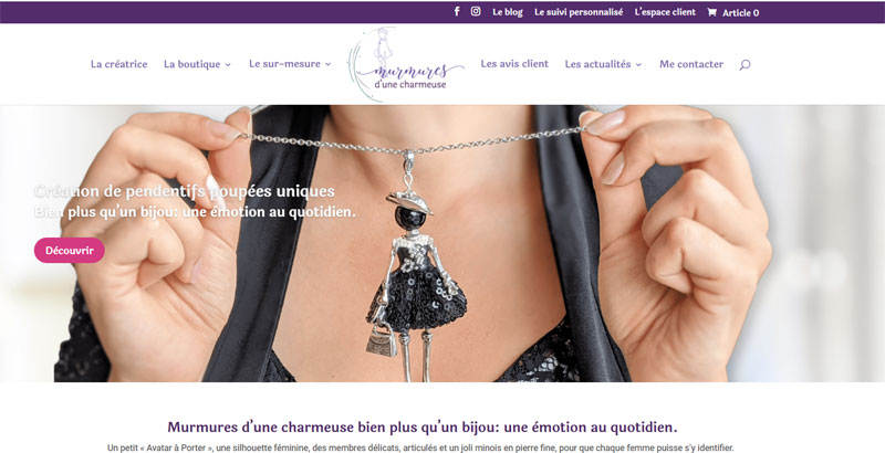 Message page accueil ecommerce